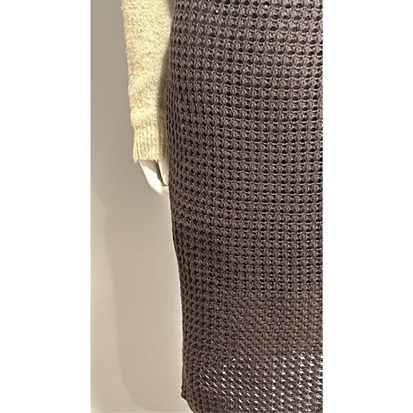 Theory Brown Knit Pima Cotton Skirt Size Small - Picture 8 of 12